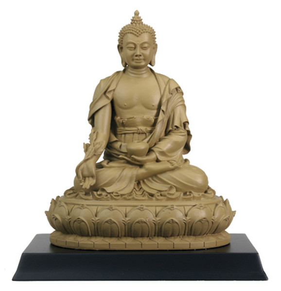 Medicine Buddha on Base Sculpture Clay Coloring Decorative